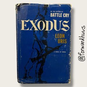 Exodus – Leon Uris – Hardcover 1958 – First Edition – Historical Novel of Israel